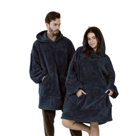 Oversized Fleece Pocket Hoodie Unisex One Size Fits Most Comfy Warm NWT - Picture 11 of 11